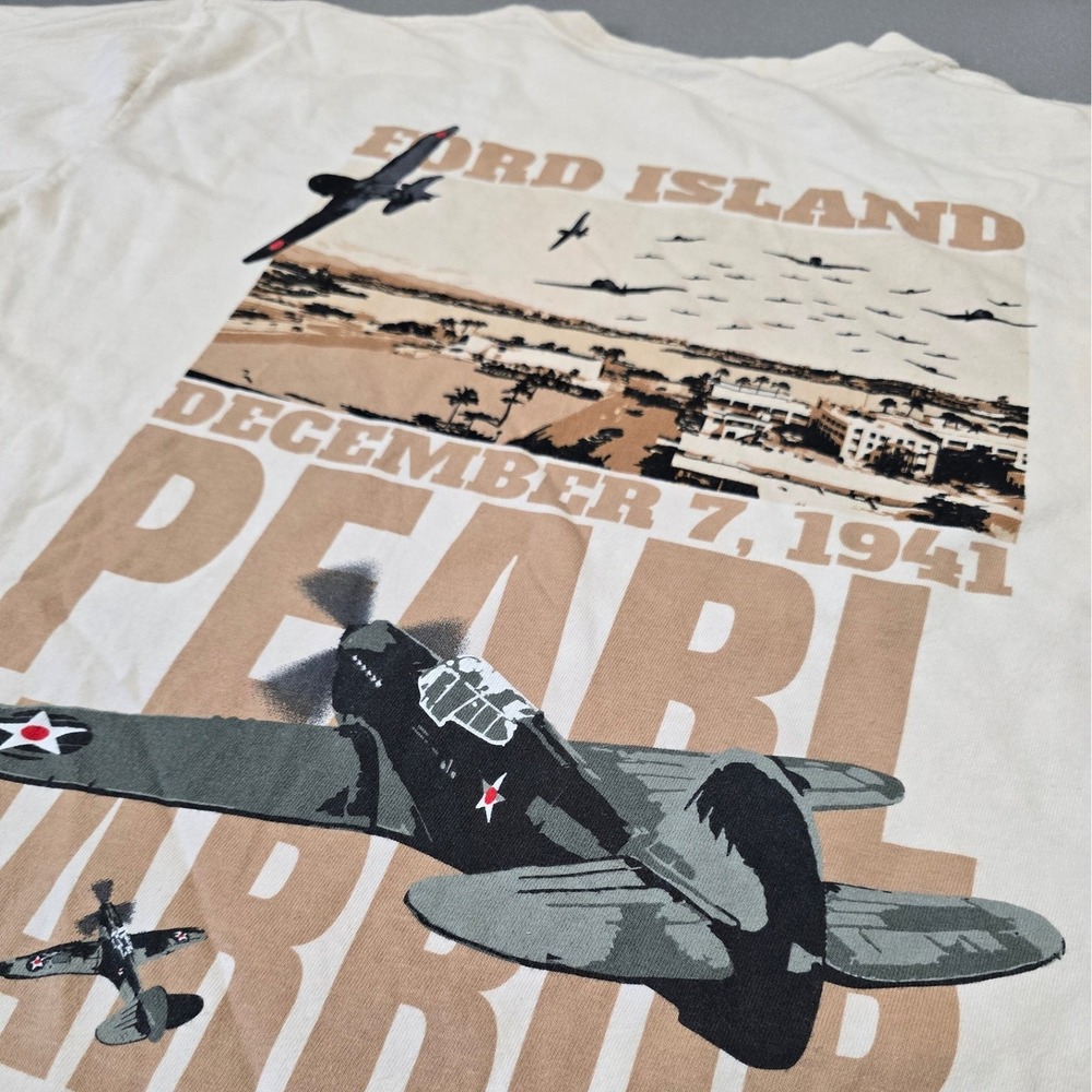Pearl Harbor Aviation Museum T Shirt Mens Large Hawaii Graphic Tee WWII - Picture 2 of 11